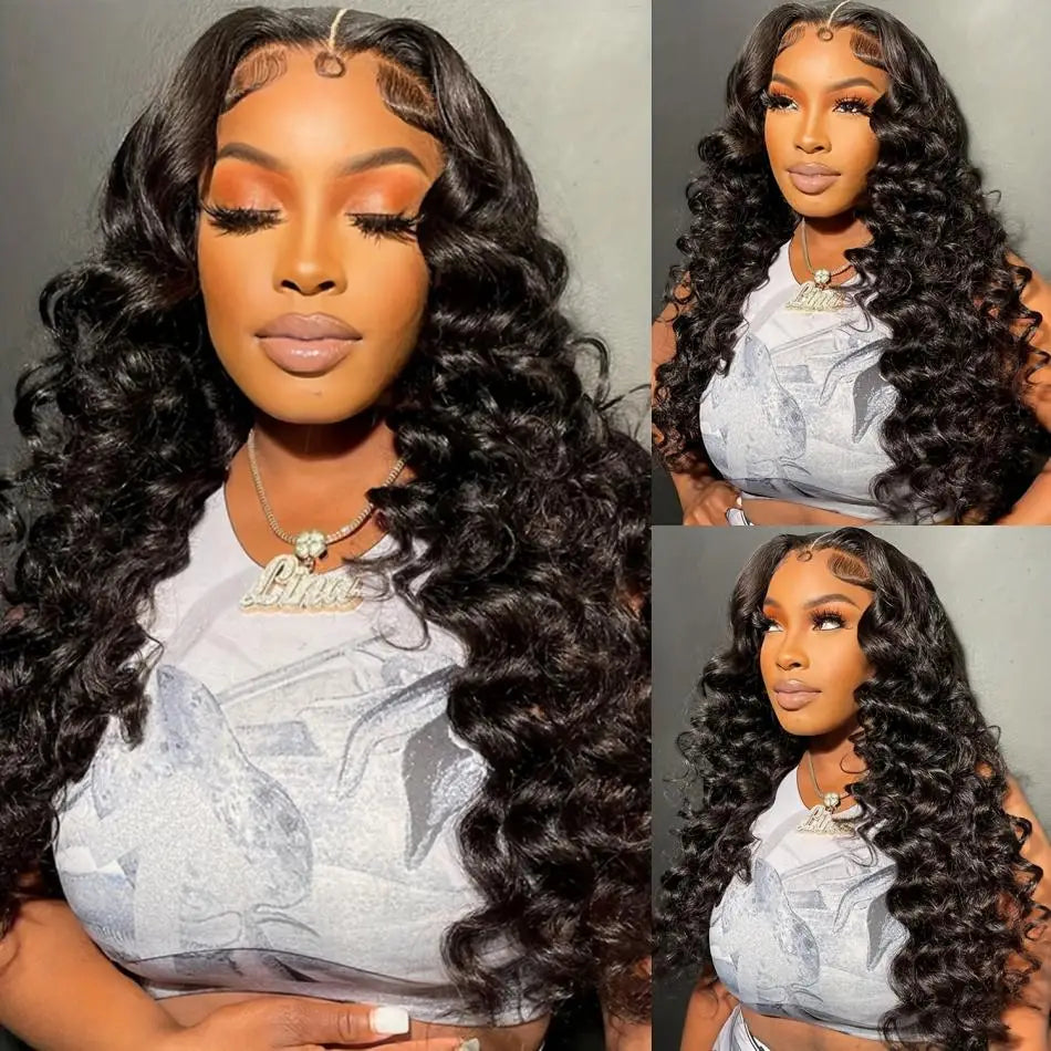 30 Inch Loose Deep Wave Frontal Wig Human Hair 13x4 Curly Lace Front Wig Transparent HD Lace Water Wigs 180 Density Brazilian WeWave Wig Store 1103417051