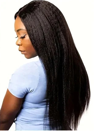 Yaki Kinky Straight 360 Full Lace Human Hair Wig with Hidden Strap Glueless Invisible Band Pre Plucked Natural Look QAANA Store Store ID 1105055089