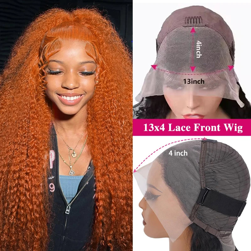 13x6 Water Wave Orange Ginger Lace Front Wig Human Hair 30 38 Inch 13x4 Deep Wave Lace Front Wigs Orange Curly Human Hair Wig Sierde Hair Store Store ID 1104033622