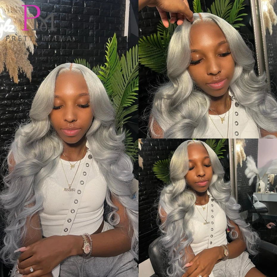 13x6 Cyan Blue Lace Front Wig Body Wave Light Green Lace Front Wig Human Hair Pre Plucked Blonde 613 Lace Frontal Wigs For Women Hairsoboom Store Store ID 1103586186