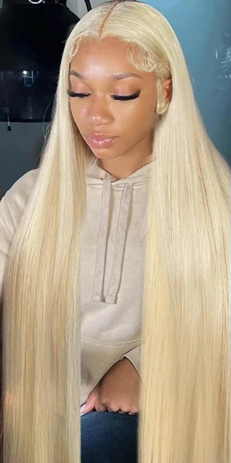 613 Hd Lace Frontal Wigs 13X6 Lace Front Wigs Blonde Straight Human Hair Wigs 40 Inch 230 Density Brazilian Hair For Black Women Afybea GlowHair Store 1105053546