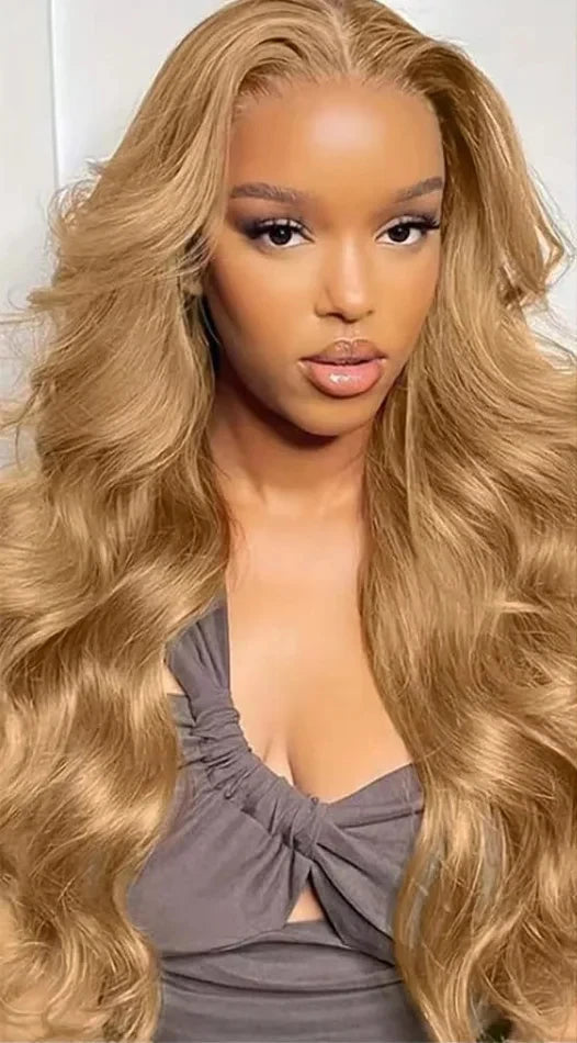 Lafino 200% Density Body Wave Lace Front Wig 13x6 13x4 Hd Lace Frontal Wigs Loose Body Wave 27 Honey Blonde Wig Human Hair Lafino Beauty Hair US Store Store ID 1103585107