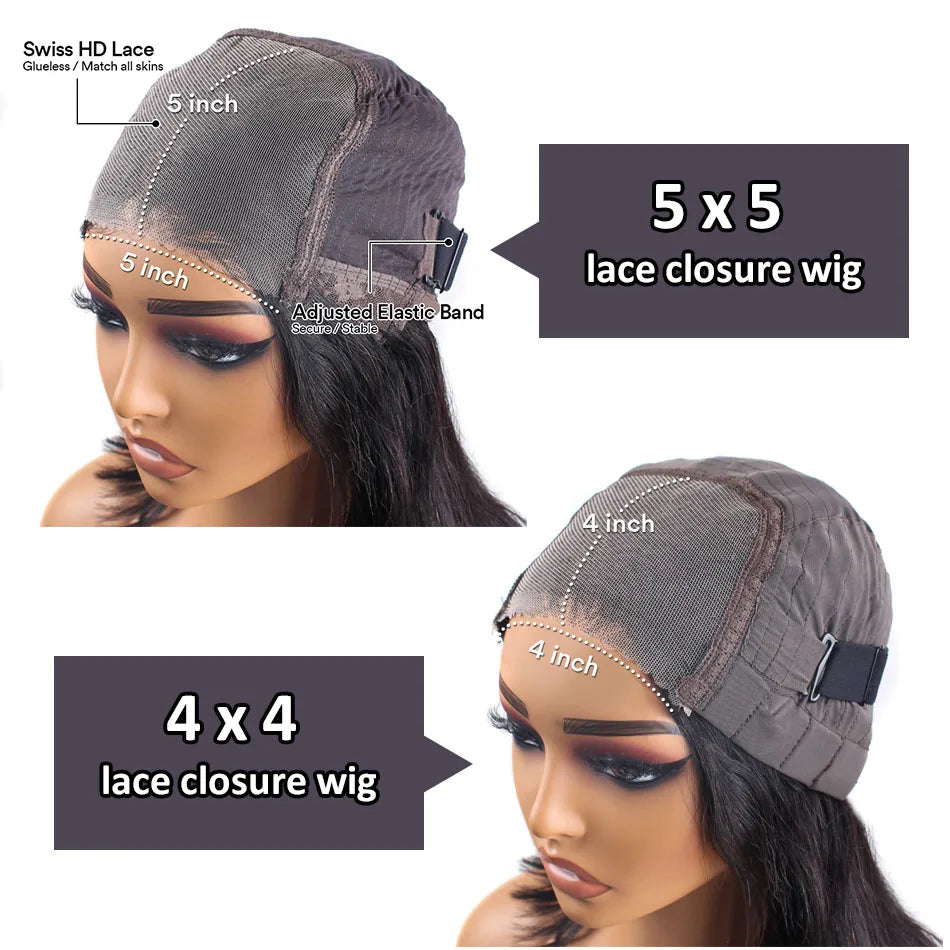 Bone Straight Glueless Wig Human Hair Ready To Wear 4X4 5X5 Hd Lace Preplucked Closure Wig Pre Cut Frontal 100% Human Hair Wigs WeWave Wig Store Store no.: 110341705