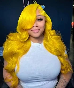 300 Density Yellow Straight Human Hair Wig 13x4 Transparent Lace Frontal Wig 100% Human Hair Pre Plucked Brazilian Virgin Hair YNiSew Hair Store Store ID 1104160390