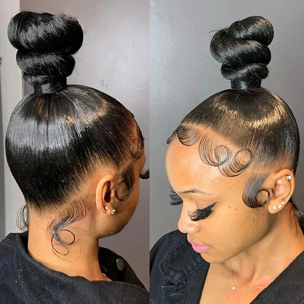 360 HD Transparent Lace Frontal Wigs Pre Plucked Brazilian Bone Straight 13x4 13x6 Lace Front Human Hair Wigs For Black Women Bling Hair Factory Fast Delivery Store Store ID 1103578511