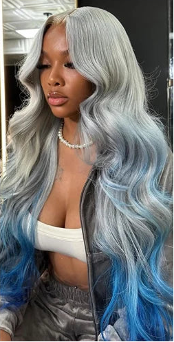 Silver Grey Straight Wigs Human Hair Vietnamese 220% Density 13x6 HD Lace Frontal Colored Wig 38 Pre Plucked With Baby Hairline Line Hair Oversea Store Store ID 1103579756