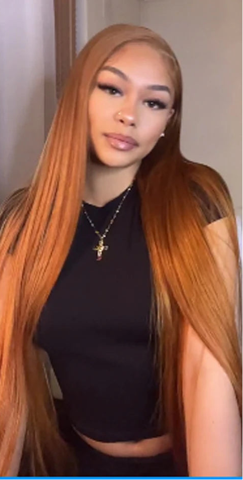 13x6 Ginger Blonde Fall Colored Human Hair HD Lace Front Wigs Straight Honey Blonde Human Hair Wig Transparent Lace Frontal Wigs HairStar Wigs