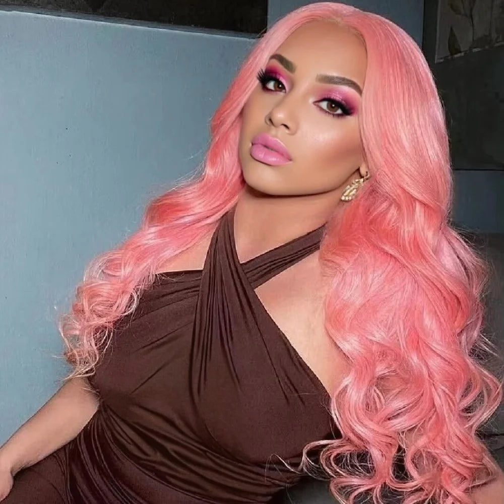 13x4 Human Hair Wig Natural Hairline 100% Brazilian 13x6 Pink Body Wave Lace Front Wigs Lace Frontal Wigs Human Hair For Women HairStar Wigs