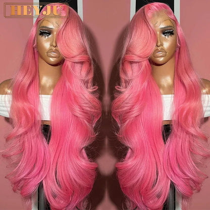 Body Wave Pink Lace Front Wigs Human Hair 13x6 HD Lace Frontal Wig Brazilian Colored Human Hair Wigs 100% 13x4 Loose Wave Wigs HEYJU Hair US Store Store ID 1103597371