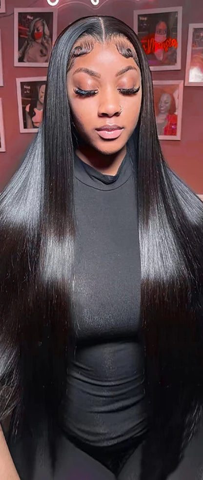 40 Inch Bone Straight Lace Front Wigs Human Hair HD Lace Wig 13x6 Human Hair Lace Front Wig For Women Glueless Wigs Human Hair Shine Spark Outlets Store 1103674936