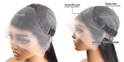 Body Wave 13x4 Lace Front Human Hair Wigs Lace Front Wigs Pre Plucked With Baby Hair For Women 200 Density Natural Color Black Lafino Beauty Hair US Store Store ID 1103585107