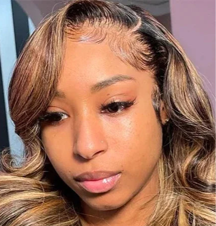 Highlight Ombre Lace Front Wig Human Hair 13x4 Transparent Lace Frontal Wigs Pre Plucked Body Wave Honey Blonde Wigs for Women Store name Elfsecret US Store Store ID 1104299733