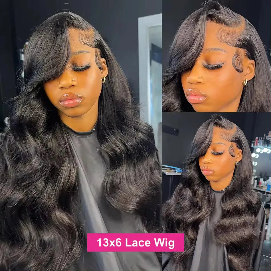 Natural Color Body Wave 13x4 Lace Front Wigs Human Hair Pre Plucked 13x6 Transparent Lace Frontal Wig With Baby Hair 32 inch Ridisi Hair Store Store ID 1104033737