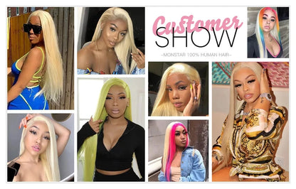 13x4 13x6 360 HD Transparent 613 Honey Blonde Color Lace Front Human Hair Wigs for Women Raw Brazilian Straight Lace Frontal Wig Hairsoboom Store 1103586186