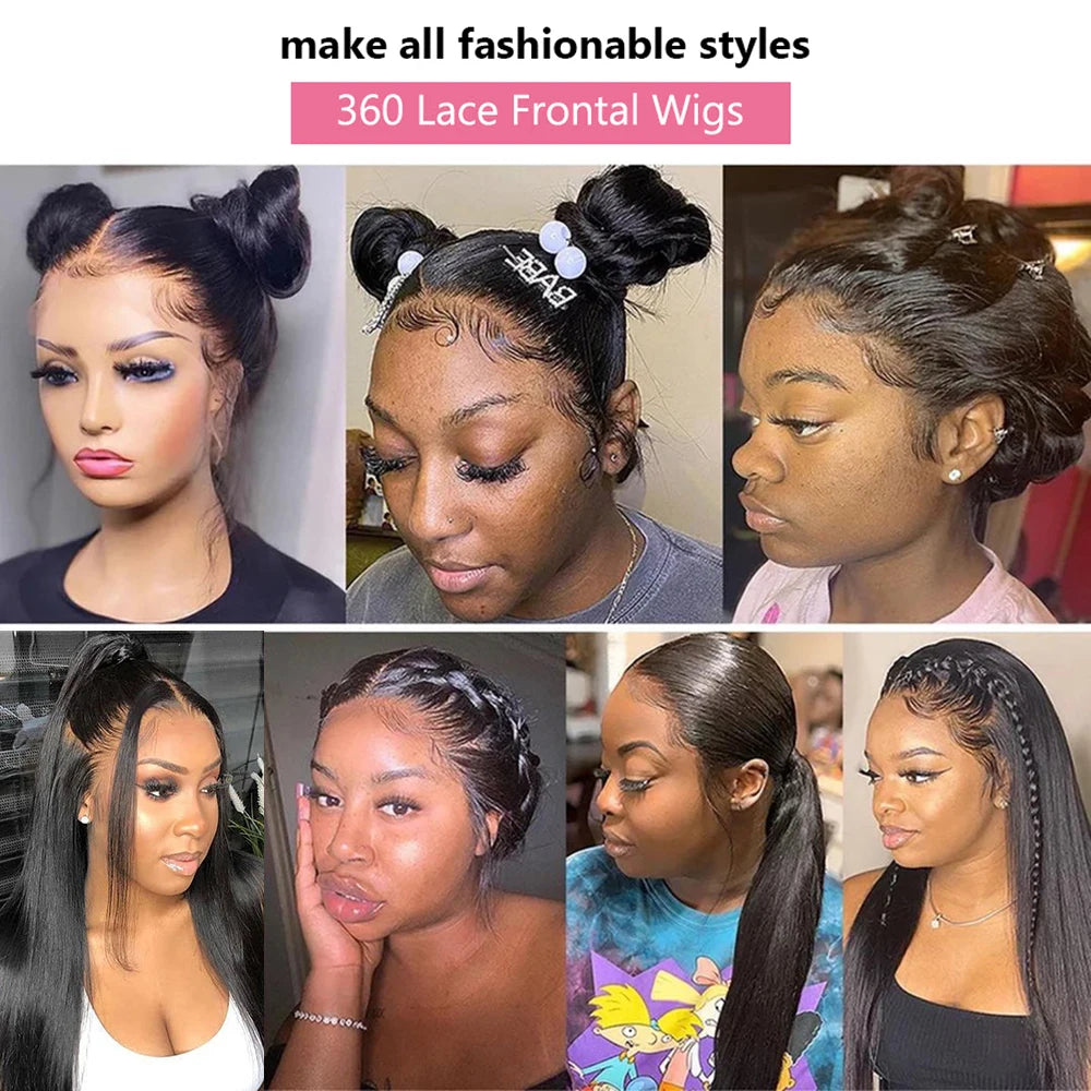 Full 360 HD Lace Frontal Human Hair Wigs PrePlucked For Women Brazilian Bone Straight 13x6 Transparent Lace Front Human Hair Wig Classyhair Store Store ID 1103578707