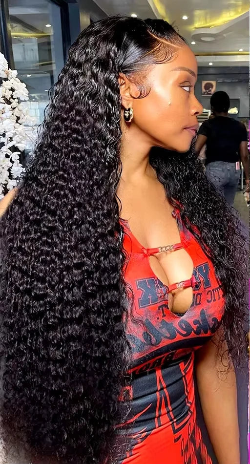 Water wave glueless preplucked 40 30 inch lace front curly wigs on sale Deep wave 5x5 hd lace frontal human hair wig wear and go Store name: Store ID: Open since: Lafino Boutique Store 1103420058