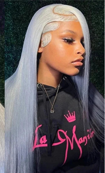 Straight Wig HD Lace – Silver Grey - 13x6 – Glacier