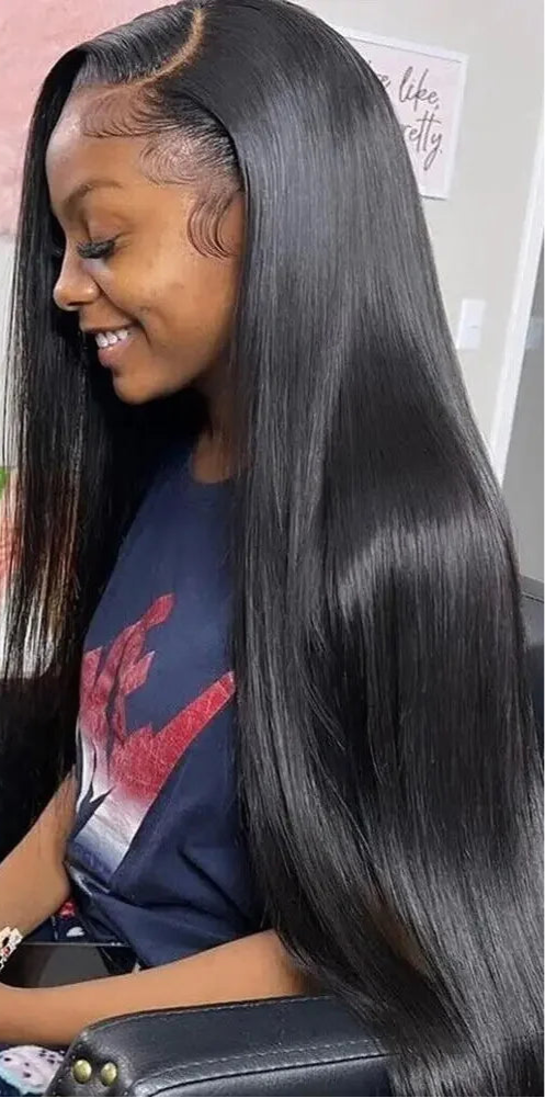 30 36 Inch Bone Straight 13x6 HD Lace Frontal Wigs Pre Plucked Brazilian Transparent Lace Front Human Hair For Women 180 Density Super Wigs US Store Store ID 1104270951