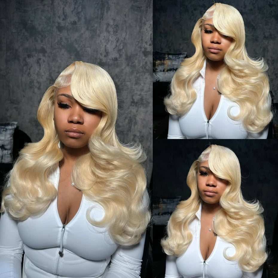 13x6 Cyan Blue Lace Front Wig Body Wave Light Green Lace Front Wig Human Hair Pre Plucked Blonde 613 Lace Frontal Wigs For Women Hairsoboom Store Store ID 1103586186