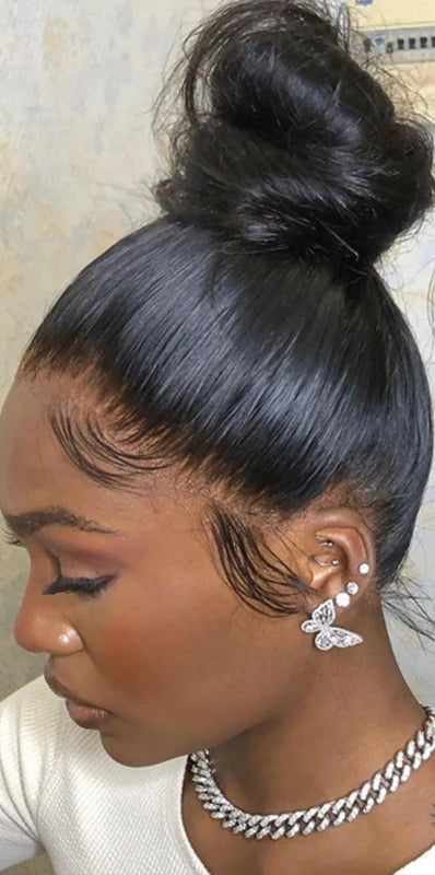 30 40 Inch Bone Straight 360 Full Lace Wig Brazilian Human Hair 250% Density Pre Plucked 13x6 HD Lace Front Wig For Black Women CurlFusion Store ID 1105216964
