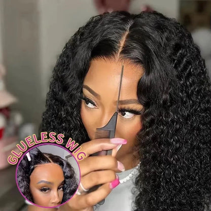 7x6 Glueless Burmese Curly Wigs HD Transparent Lace Frontal Wigs With Spiral End Burmese Curly Human Hair Wigs 220% Density HairStar Wigs