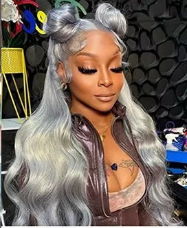 16-42 inch 13x6 Grey Colored Lace Front Human Hair Wigs For Women Body Wave Teal Blue Lace Frontal Wig Hot Pink Purple Lace Wigs Verochic Store Store no.: 1104704776