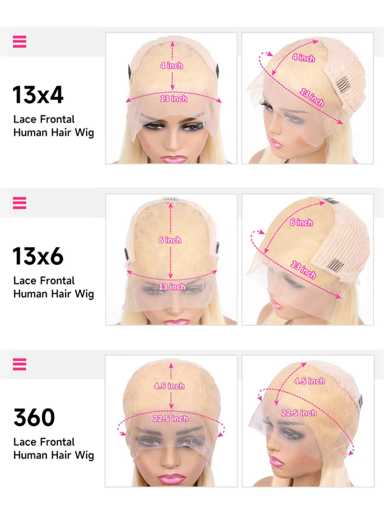 13x6 360 Lace Wig Human Hair Pre Plucked 613 Blonde Colored Lace Front Wigs Bone Straight Ponytail Human Hair Lace Frontal Wig XINXIYA WIG US Store Store ID 1103576649