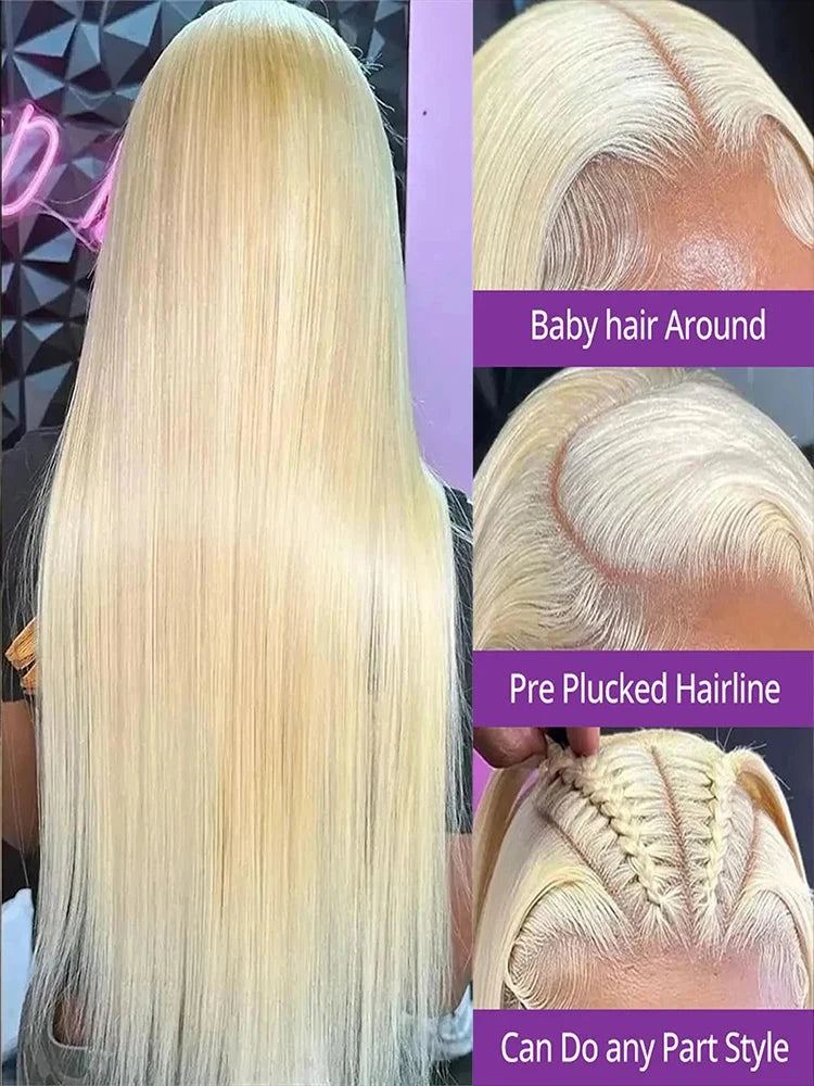 Blonde 613 hd Lace Frontal Wig 40 Inch 200 Density Straight Lace Front Wig 13x4 13x6 Honey Blonde 100% Colored Human Hair Wigs Lowell Lace Wig Store 1105062522
