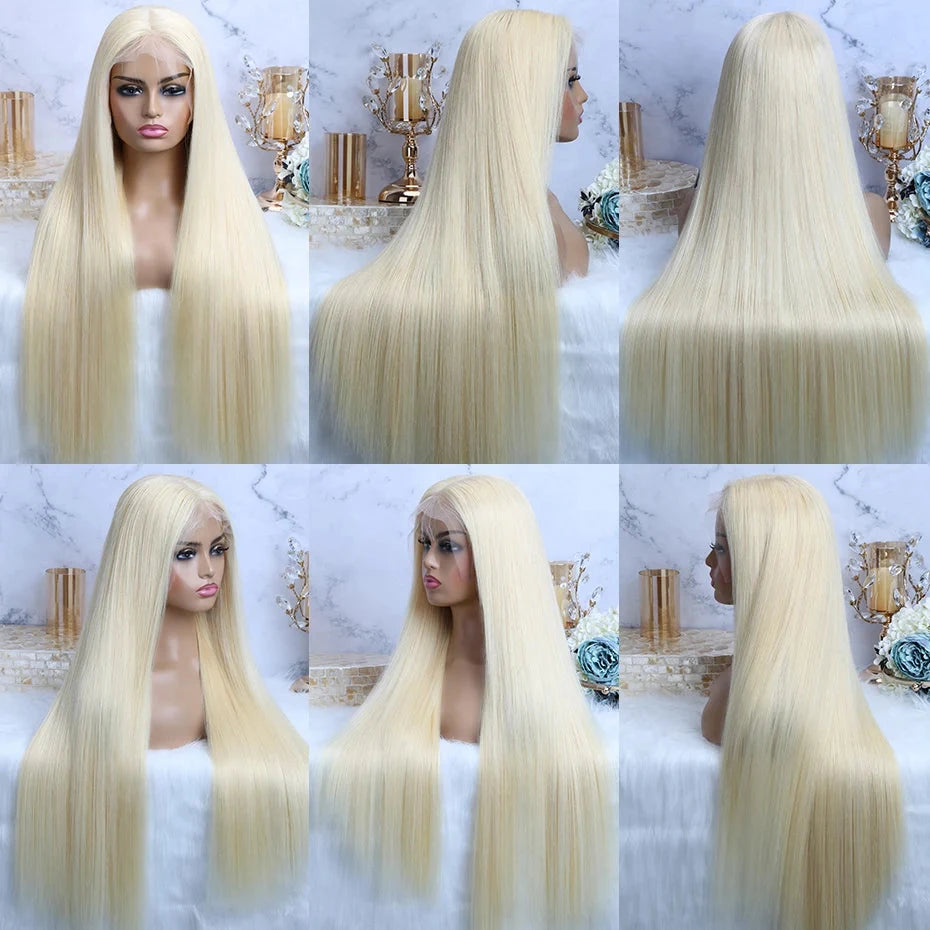 Blonde 360 Lace Frontal Wigs Human Hair 200% Density 613 Stright Lace Front Wig Human Hair Pre Plucked 360 Full Lace Wigs 38inch Hairsoboom Store 1103586186