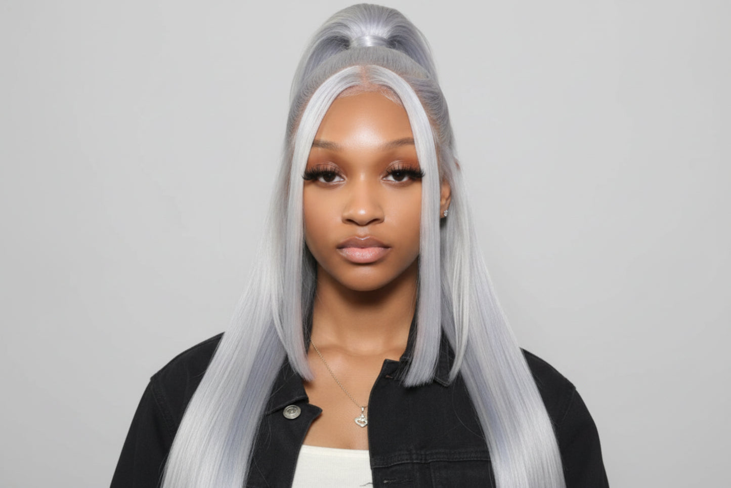 Silver Grey Straight Wigs Human Hair Brazilian 13x6 HD Lace Frontal Colored 613 Wigs Pre Plucked With Baby Hairline 200% Density Hairsoboom Store Store no.: 1103586186