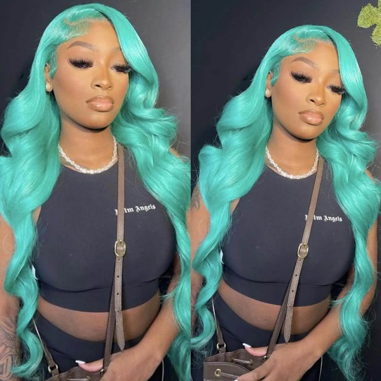 Mint Green Brazilian Human Hair Wig 13X6 HD Transparent Lace Front Pre Plucked 180 250 Density Body Wave 28 Inch Wigs For Women XINXIYA WIG US Store Store ID 1103576649