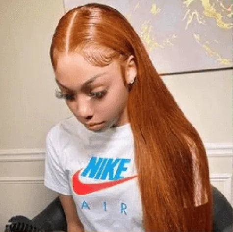 6x4 Glueless Wigs Human Hair Ready To Wear Ginger Blonde Colored Human Hair Lace Closure Wig HD Transparent Lace Front Wigs HairStar Wigs