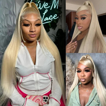 Blonde 360 Lace Frontal Wigs Human Hair 200% Density 613 Stright Lace Front Wig Human Hair Pre Plucked 360 Full Lace Wigs 38inch Hairsoboom Store 1103586186