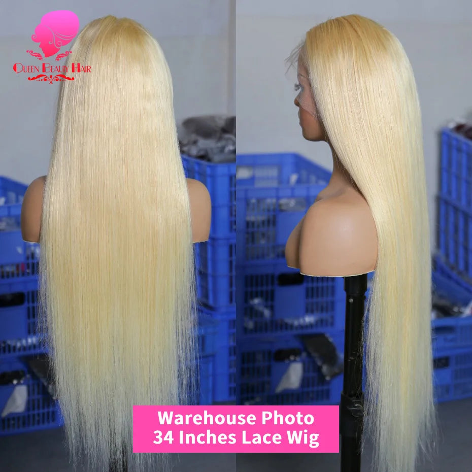 13x6 360 Lace Wig Human Hair Pre Plucked 613 Blonde Colored Lace Front Wigs Bone Straight Ponytail Human Hair Lace Frontal Wig XINXIYA WIG US Store Store ID 1103576649