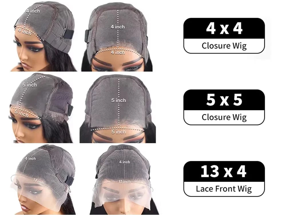 Deep Wave Lace Frontal Wigs For Women 5x5 4x4 Glueless Bob Human Wig Curly No Glue Black Human Hair Wigs Wear and Go 250 Density HairStar Wigs
