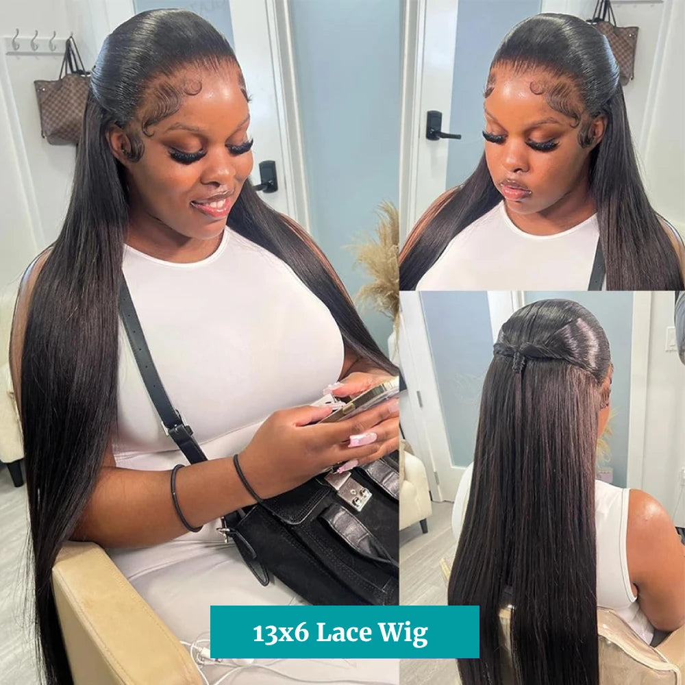 13x4 13x6 Transparent Bone Straight 30 40 Inches Lace Front Human Hair Wigs 360 Brazilian Lace Frontal Wigs For Black Women Dosacia Store Store ID 1104310464