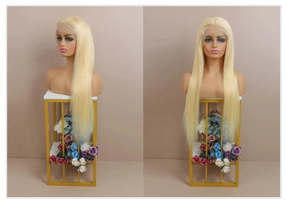 13x4 13x6 360 HD Transparent 613 Honey Blonde Color Lace Front Human Hair Wigs for Women Raw Brazilian Straight Lace Frontal Wig Hairsoboom Store 1103586186