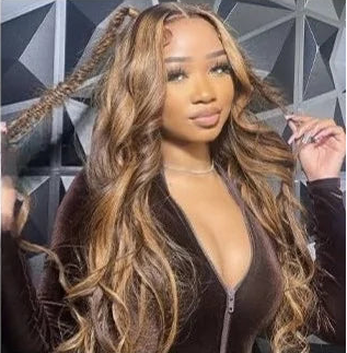 30 Inch Honey Blonde Ombre Lace Front Wig Human Hair 13x4 HD Lace Front Wig 4/27 Highlight Ombre Body Wave Lace Frontal Glueless HairStar Wigs