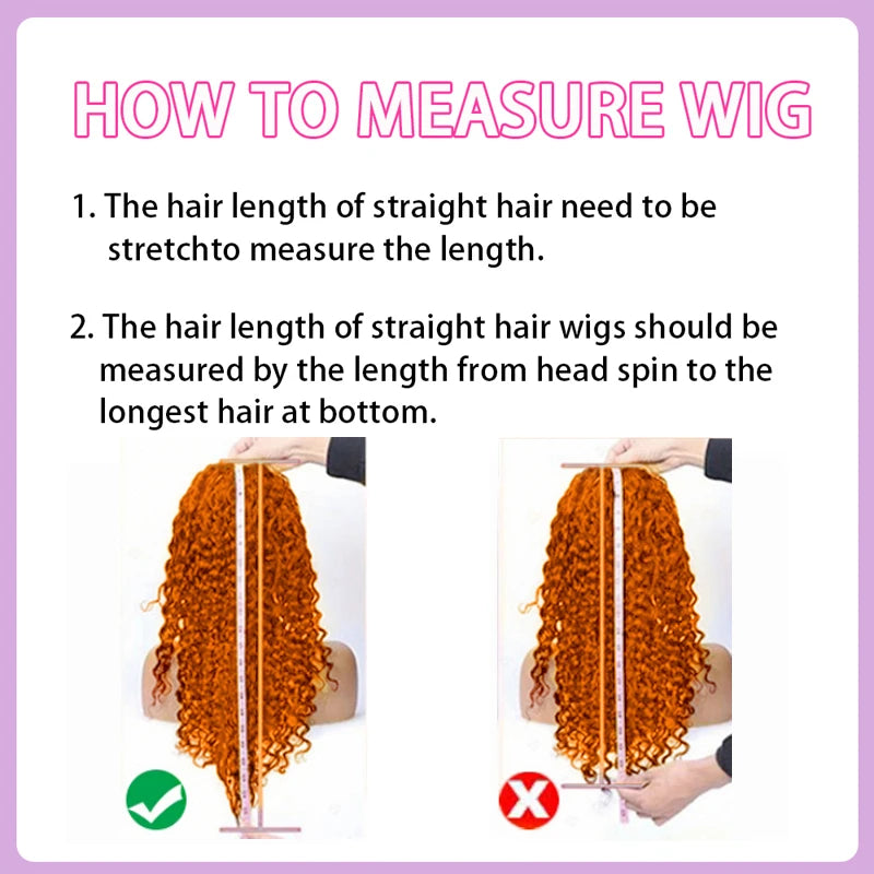 Water Wave Ginger Lace Front Wigs Human Hair 13x4 13x6 #350 Colored Wigs 100% Brazilian Human Hair Deep Curly Wigs Orange Ginger HairStar Wigs
