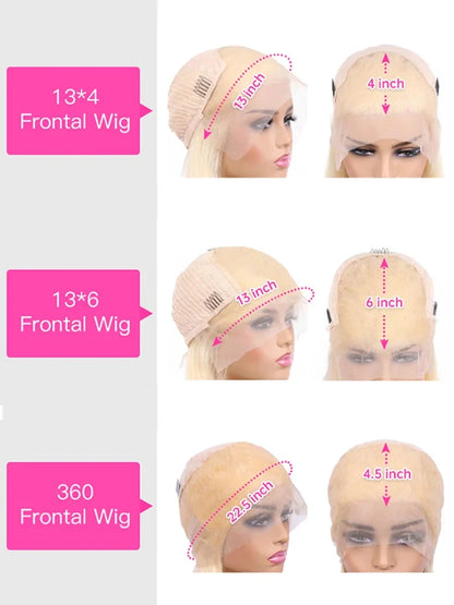 Hd Transparent 613 Blonde 13x4 13x6 360 Lace Front Human Hair Wig Pre Plucked Bone Straight Lace Frontal Wig 200 250 300 Density Diva Me Official Store 5007137