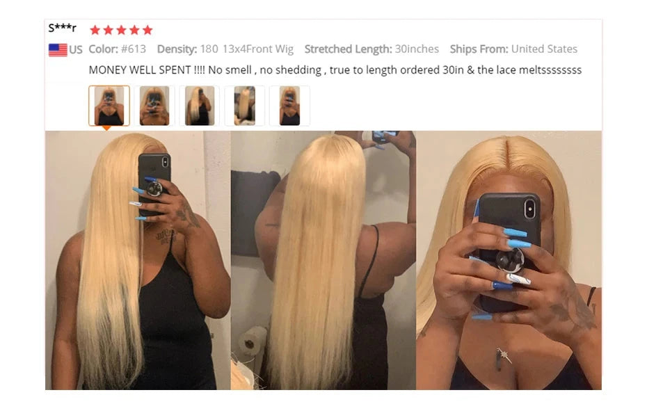 Hd Transparent 613 Blonde 13x4 13x6 360 Lace Front Human Hair Wig Pre Plucked Bone Straight Lace Frontal Wig 200 250 300 Density Diva Me Official Store 5007137