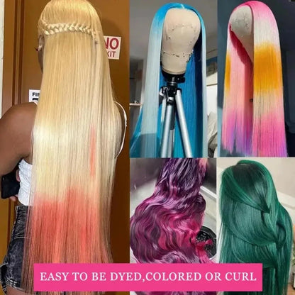 613 Hd Lace Frontal Wigs 13X6 Lace Front Wigs Blonde Straight Human Hair Wigs 40 Inch 230 Density Brazilian Hair For Black Women Afybea GlowHair Store 1105053546