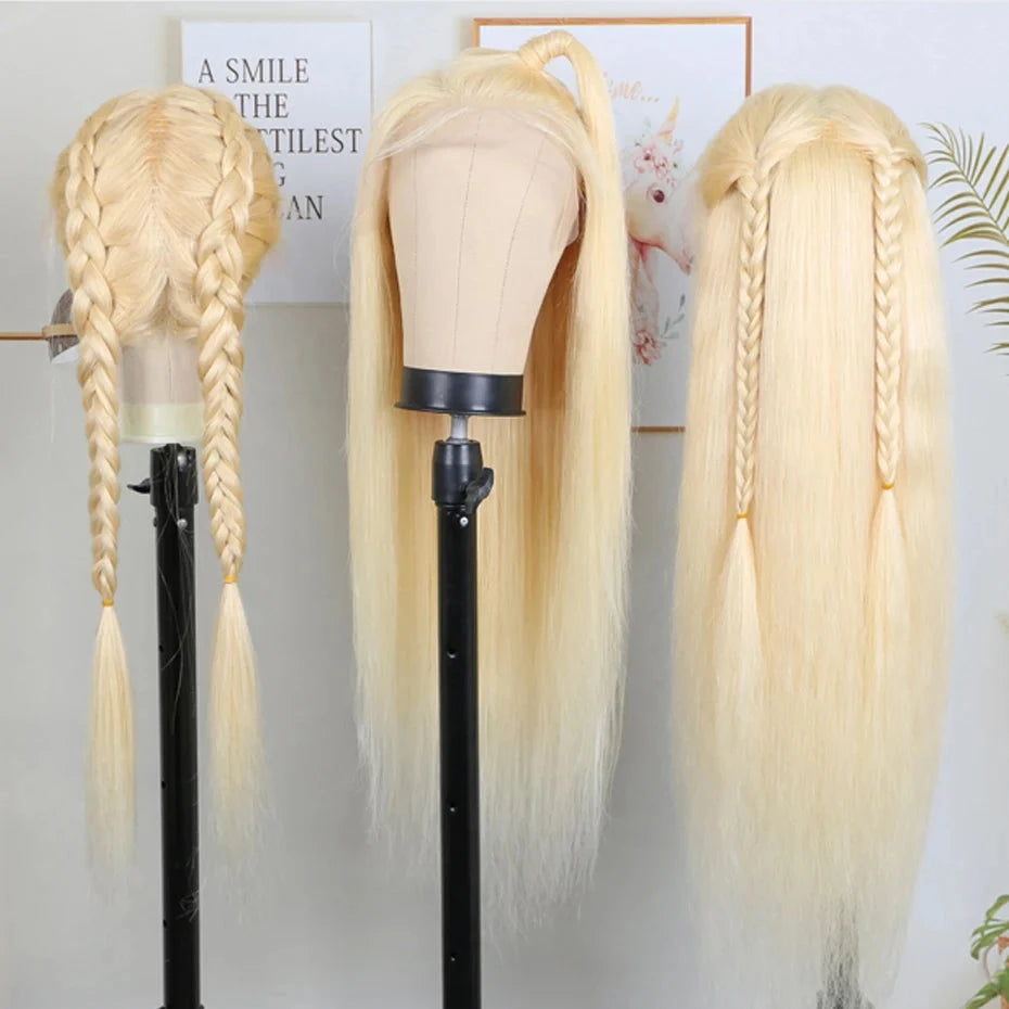 13x4 13x6 360 HD Transparent 613 Honey Blonde Color Lace Front Human Hair Wigs for Women Raw Brazilian Straight Lace Frontal Wig Hairsoboom Store 1103586186