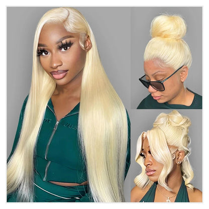 Blonde 360 Lace Frontal Wigs Human Hair 200% Density 613 Stright Lace Front Wig Human Hair Pre Plucked 360 Full Lace Wigs 38inch Hairsoboom Store 1103586186