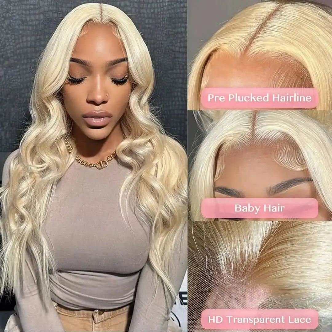 30 40 Inch 13x6 Lace Frontal Wig 613 Blonde Body Wave 13x4 Lace Front Wig Pre plucked Brazilian Human Hair Wigs 200 Density HairStar Wigs