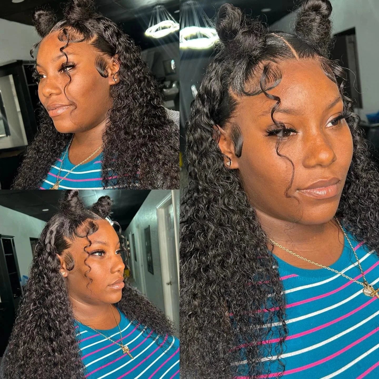 Deep Wave Frontal Wig Hd Lace Wig 13x6 100% Curly Human Hair Wig Accessories For Women Preplucked 13x4 Lace Front  wigs Lowell Official Store 5871643