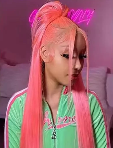 250% Density Light Pink Bone Straight Pink Human Hair Wig 30 Inch 13x6 HD Transparent Lace Frontal Wigs Real Human Hair HairStar Wigs