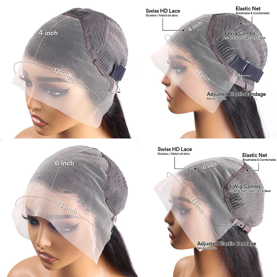 13x4 Human Hair Wig Natural Hairline 100% Brazilian 13x6 Pink Body Wave Lace Front Wigs Lace Frontal Wigs Human Hair For Women HairStar Wigs