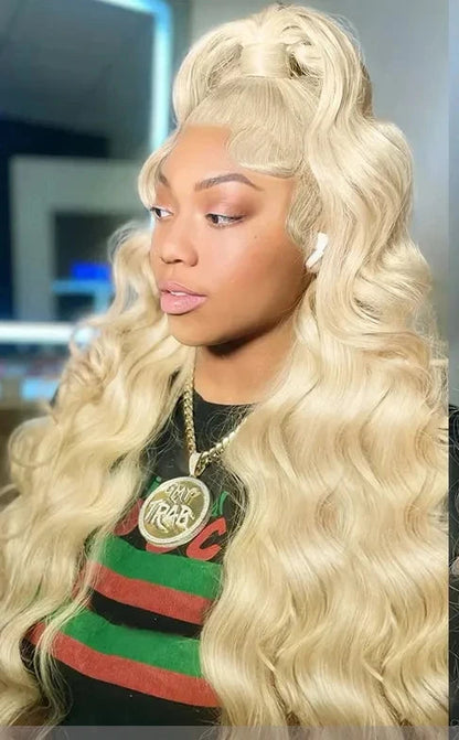 180% 613 Blonde Body Wave 13x6 HD Lace Frontal 100% Human Hair Wigs 36 Inch Honey Colored Lace Closure Front Wig for Black Women Super Wigs US Store Store ID 1104270951