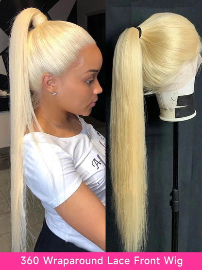 Hd Transparent 613 Blonde 13x4 13x6 360 Lace Front Human Hair Wig Pre Plucked Bone Straight Lace Frontal Wig 200 250 300 Density Diva Me Official Store 5007137